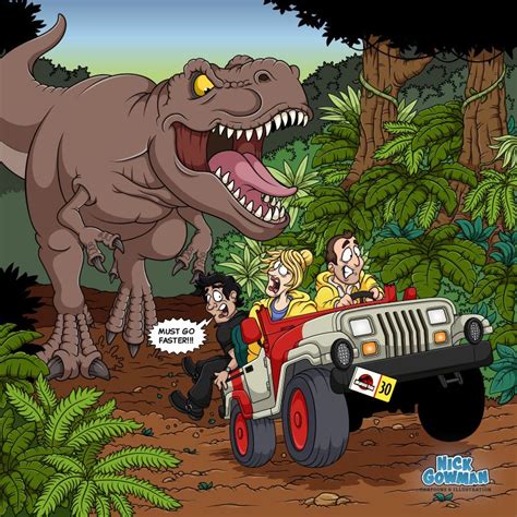 Must go faster! | Jurassic Park 30th Anniversary Cartoon