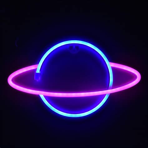 LED Planet Neon Light Signs USB or Battery Powered Soft Night Light Party Supplies for Home Bar ...