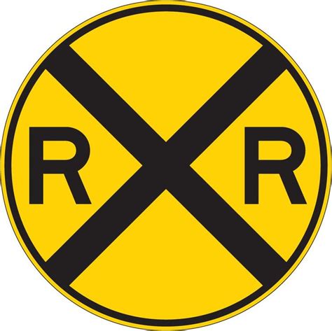 Highway-rail Grade Crossing (advance Warning) (w10-1) - in 2022 | Sticker sign, Railroad ...