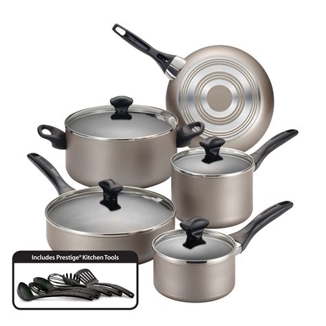 Farberware Dishwasher Safe Nonstick 15-Piece Cookware Set, Champagne | Shop Your Way: Online ...