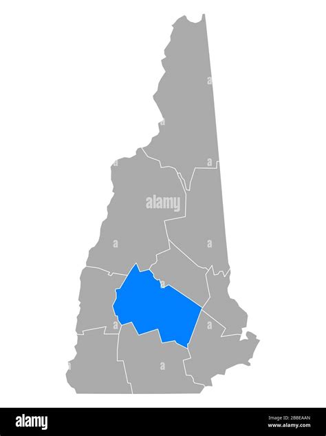 Map of Merrimack in New Hampshire Stock Photo - Alamy