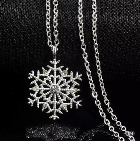 Snowflake Necklace Silver Pendant | Etsy