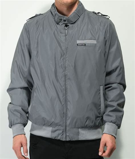 Members Only Iconic Grey Reflective Racer Jacket