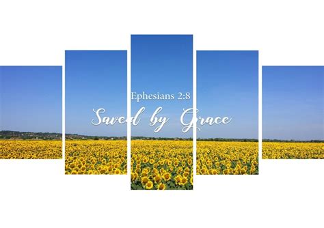 Ephesians 2:8 Saved by Grace Wall Art Canvas Print