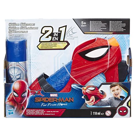 Spider-Man: Far From Home Spider-Man Web Burst Blaster Toy with Spidey ...