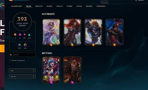 League of legends account 60$!-west - 400 skins (4 utlimate , 2 mythic , etc.) - EpicNPC