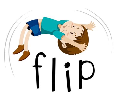 Little boy flipping on white background 454616 Vector Art at Vecteezy