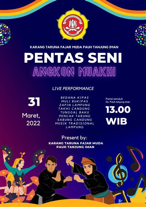 Poster pentas seni budaya lampung | Pelampung, Desain grafis, Seni