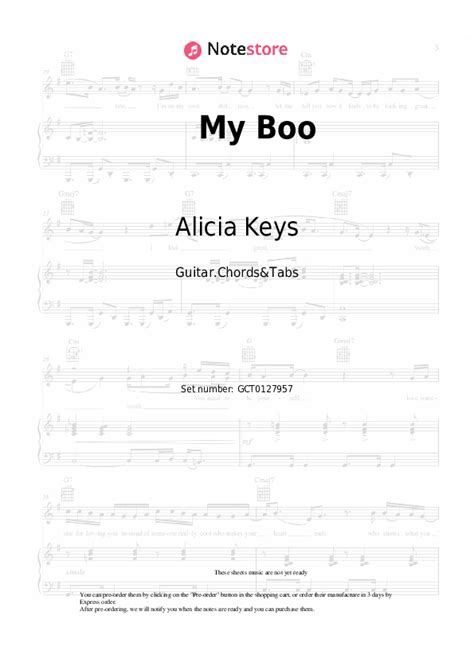 My Boo chords and tabs Alicia Keys, Usher in Note-Store.com | Guitar ...