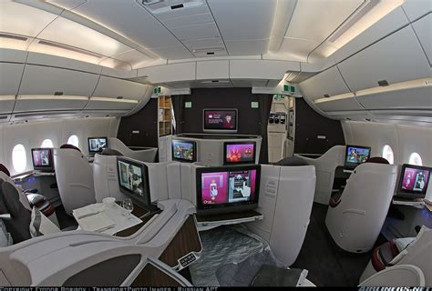 Qatar Airways Airbus A350-941XWB first class cabin (Airliners.net) | Private jet interior ...