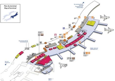 CDG airport terminal 2C map - Map of CDG airport terminal 2C (France)