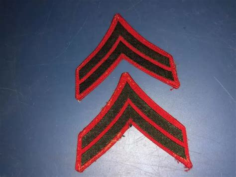 2 WORLD WAR II US Marine Corps CORPORAL Rank CPL Patches $6.50 - PicClick