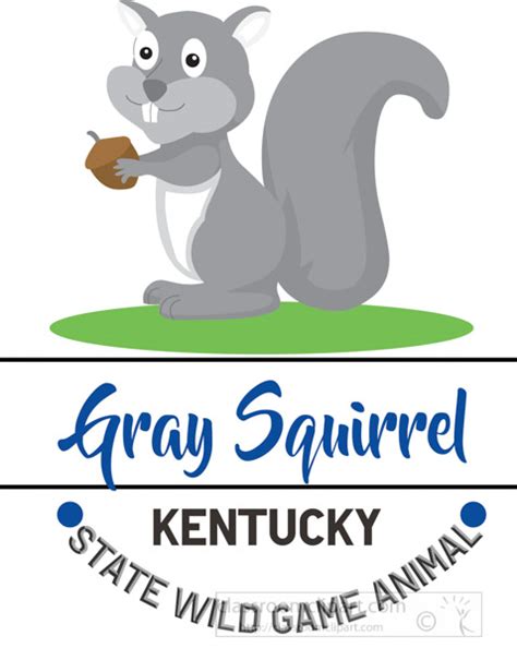 Kentucky State Clipart - kentucky-state-wild-game-animal-gray-squirrel-clipart-animal ...