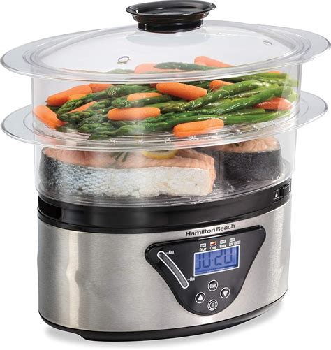 Amazon.com: Hamilton Beach Digital Electric Food Steamer & Rice Cooker for Quick, Healthy ...