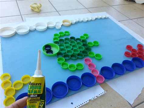 Creating my way to Success: How to make a Bottle Cap Mosaic
