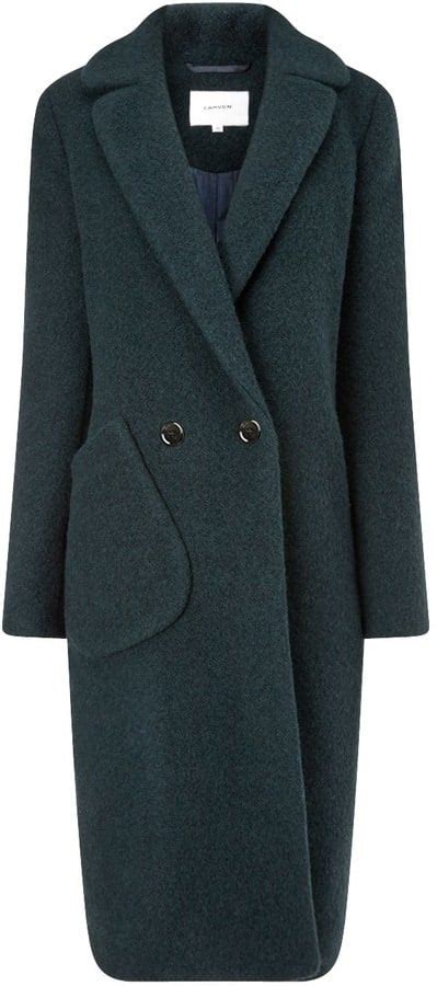 Carven Dark Green Long Wool Pocket Coat ($1,070) | Fall Coat Trends 2015 | POPSUGAR Fashion Photo 18