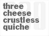 Three-Cheese Crustless Quiche Recipe | CDKitchen.com