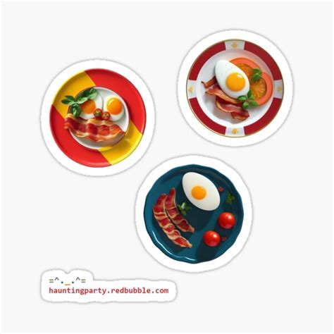 "Cute Food Miniature Breakfast Plates Pack - All Day" Sticker for Sale ...