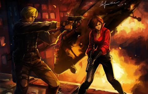 Wallpaper shooting, resident evil, Ada Wong, Ada Wong, Leon Kennedy ...