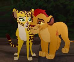 Kion and Fuli and unexpected kiss by YoungLadyArt on DeviantArt