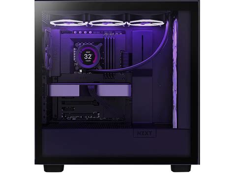 NZXT H7 Flow Black - Mid-Tower Airflow PC Gaming Case - Tempered Glass - Enhanced Cable ...