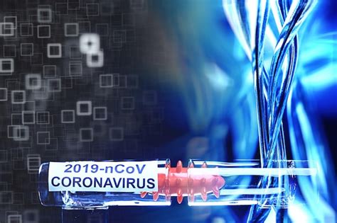Premium Photo | Concept test coronavirus covid-19, biohazard, chemical hazard, laboratory imitation