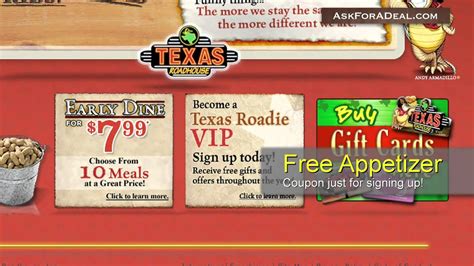 Texas Roadhouse Coupons - YouTube