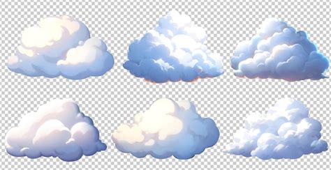 Free Vector | White clouds collection