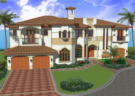 Mediterranean Plan: 6,096 Square Feet, 5 Bedrooms, 5.5 Bathrooms - 168 ...