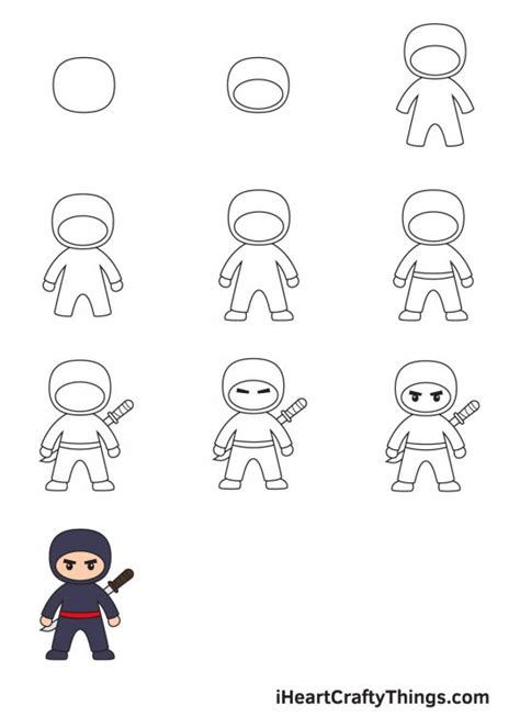 Ninja Drawing - How To Draw A Ninja Step By Step