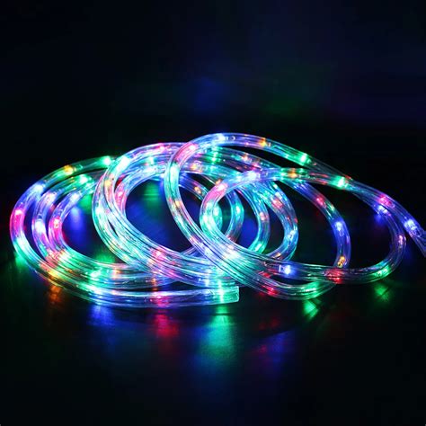 AC220V 20leds/m IP67 waterproof rgb led strip Christmas Decoration Lights Rainbow tube Rope ...