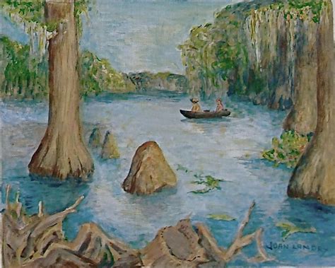 Louisiana Bayou Painting by Joan Landry