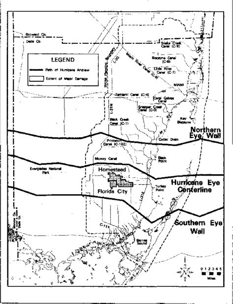 Figure TS-15. Hurricane Andrew Path. | Download Scientific Diagram