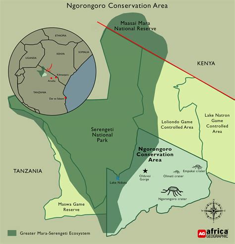 Ngorongoro Conservation Area Map