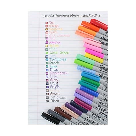 Amazon.com : Sharpie Permanent Markers, Ultra Fine Point, Assorted Colors, Pack of 24 (1756761 ...