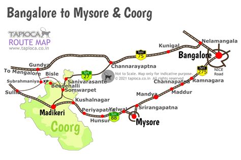 Bangalore To Madikeri Road Map - Fayre Jenilee