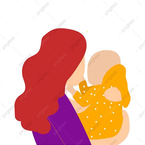 Mother Hug Clipart Vector, Happy Mother Hugging Cute Baby, Cartoon ...