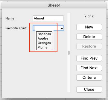 Excel Data Entry Form With Drop Down List Template Download