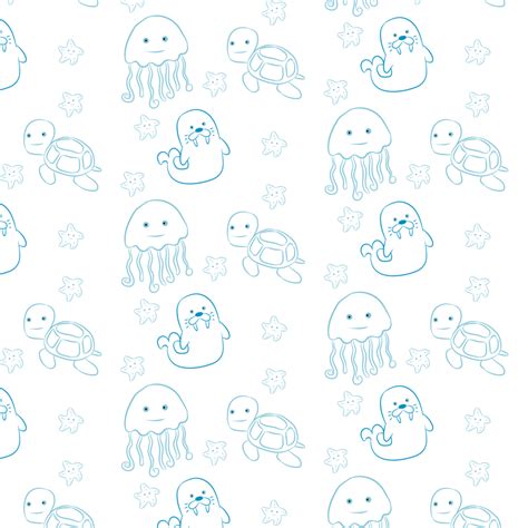 Background with sea and ocean animals. 19990988 PNG