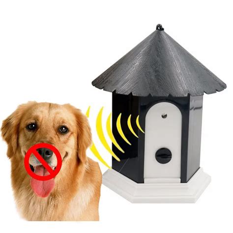 Pet Dog Outdoor Ultrasonic Anti Barking Stop Bark Device House Shape ...