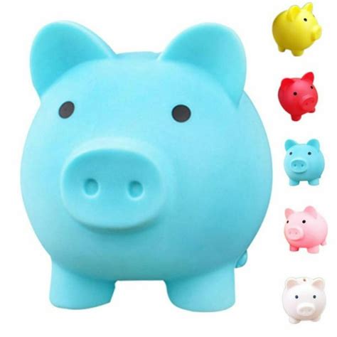 Cute Piggy Bank Child Money Bank Adults Unbreakable Pig Money Box Coin Bank Saving Coin Box for ...