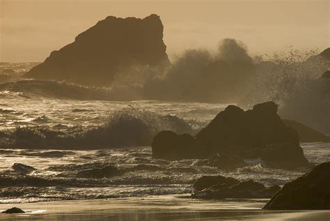 Harris Beach Sunset Stacks 3 Photograph by Bob Neiman - Fine Art America