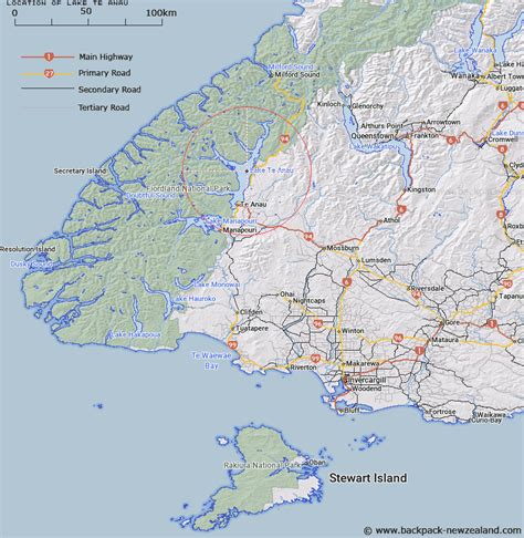 Where is Lake Te Anau? Map - New Zealand Maps