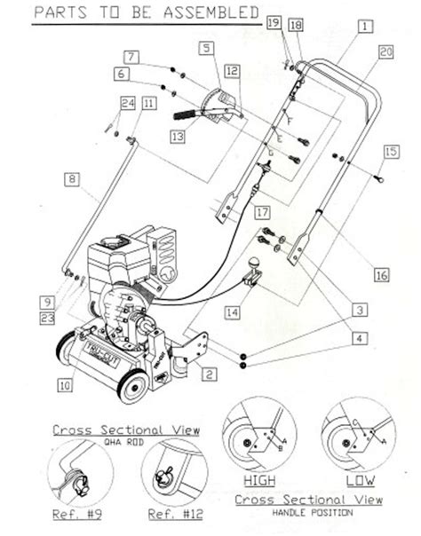 Dethatcher Models D1842B850 & D1842H55 Parts - trucutmower.com