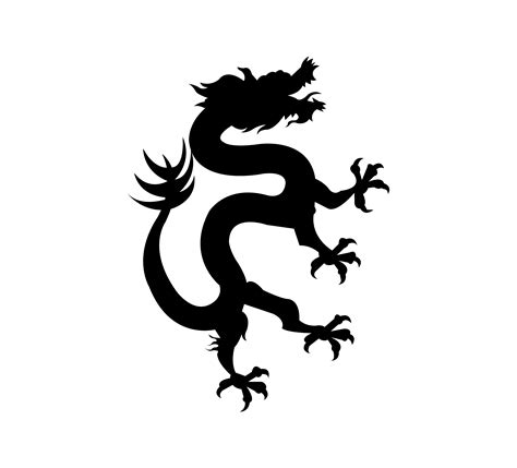 Symbole du dragon chinois noir - Telecharger Vectoriel Gratuit, Clipart Graphique, Vecteur ...