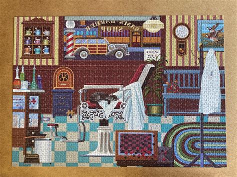 Sam’s Barber Shop, 1,000 (actually 999) pieces by Hometown Collection : r/Jigsawpuzzles