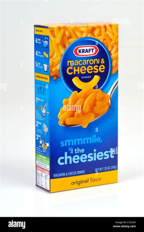 Box of Kraft Macaroni and cheese on white background, cutout Stock ...