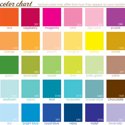 Look at the Birdie and Smile: A color chart