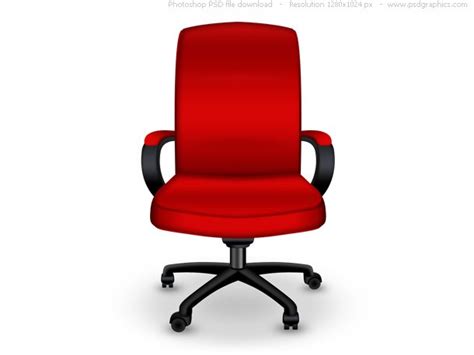 Red office chair PSD icon | PSDgraphics