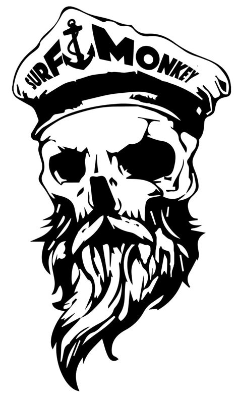 Bearded Skull Decal Sticker Surfmonkey – SurfmonkeyGear